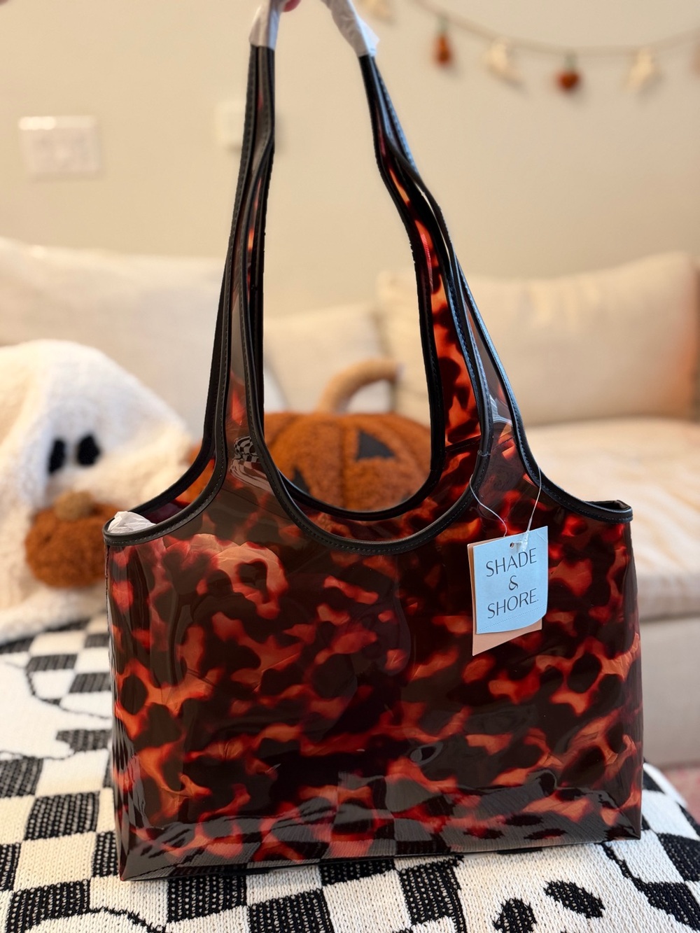 VIRAL Target Jelly Beach Tote Bag Shade & Shore Tortoise